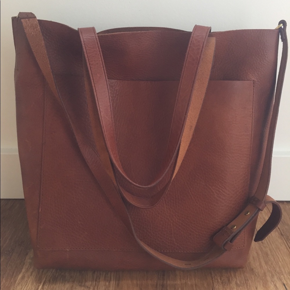 Madewell leather transportation tote